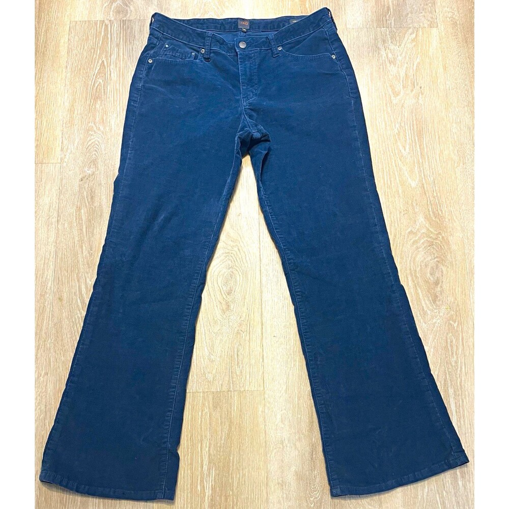 JAG Women’s Low Rise Bootcut Corduroy Jeans Size 14 Blue Dark Wash